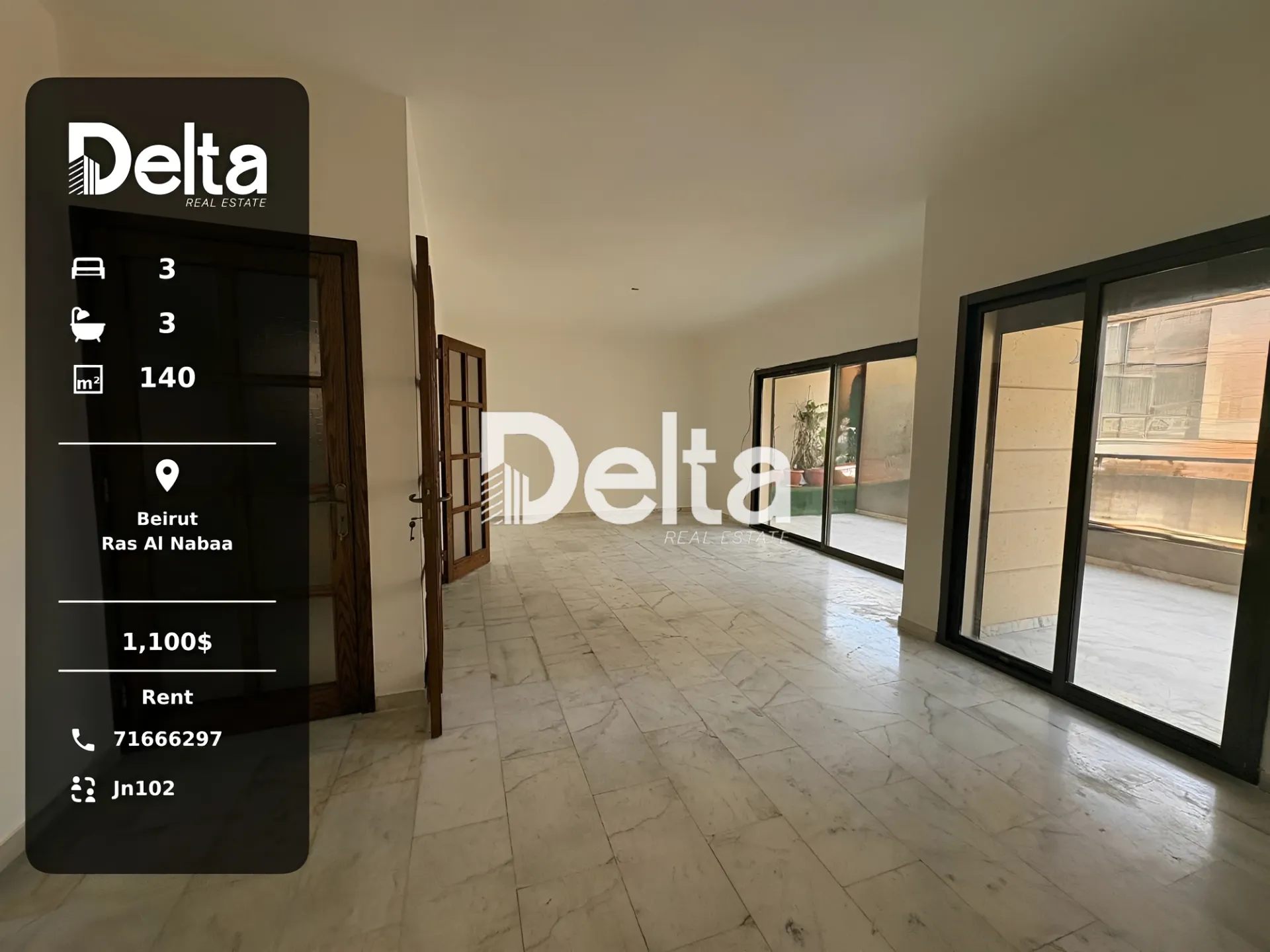 Apartment for rent in Ras al naba'a, beirut, lebanon - 3 bed, 3.0 bath