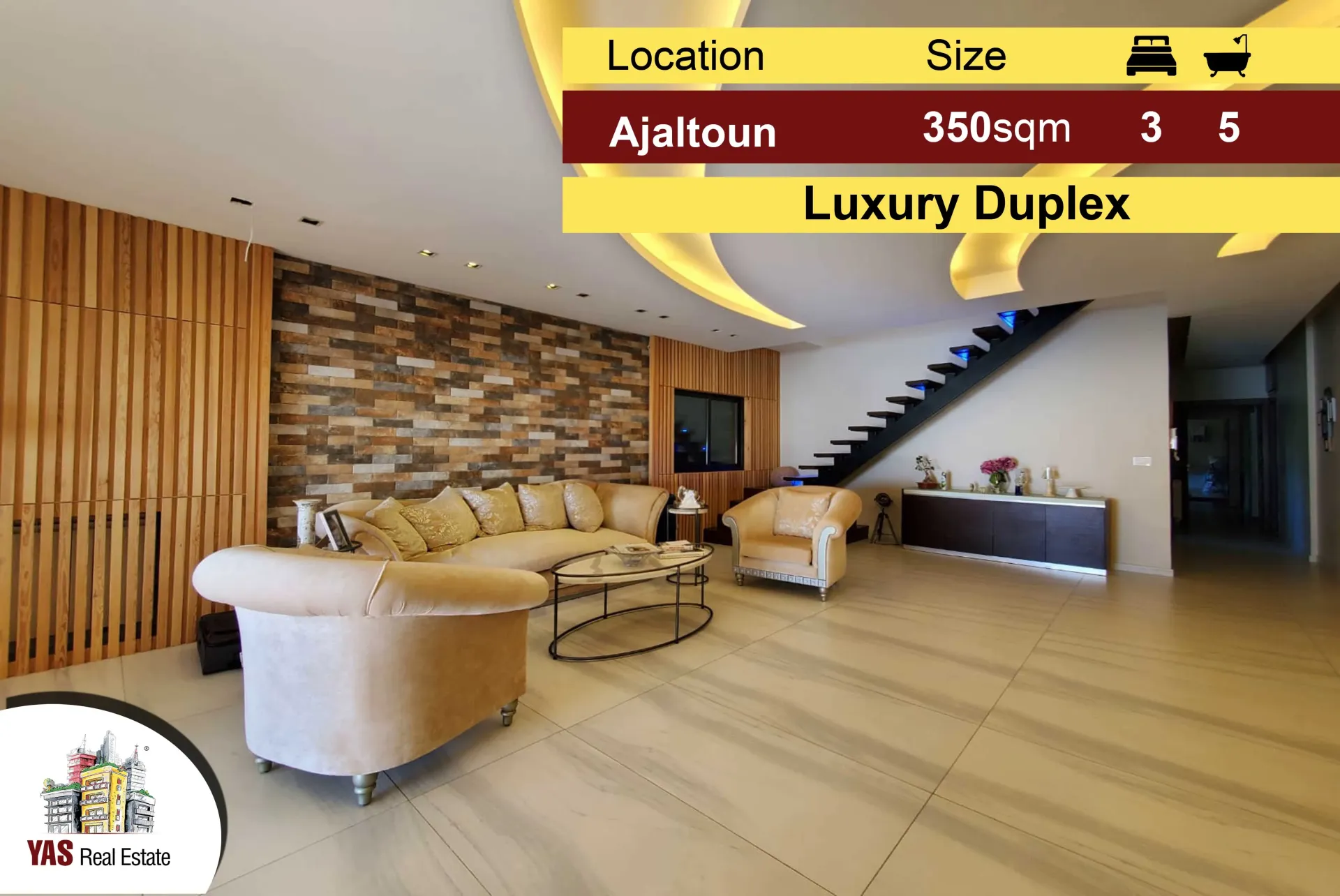 Apartment for Sale in Ajaltoun - 3 bed, 5 bath