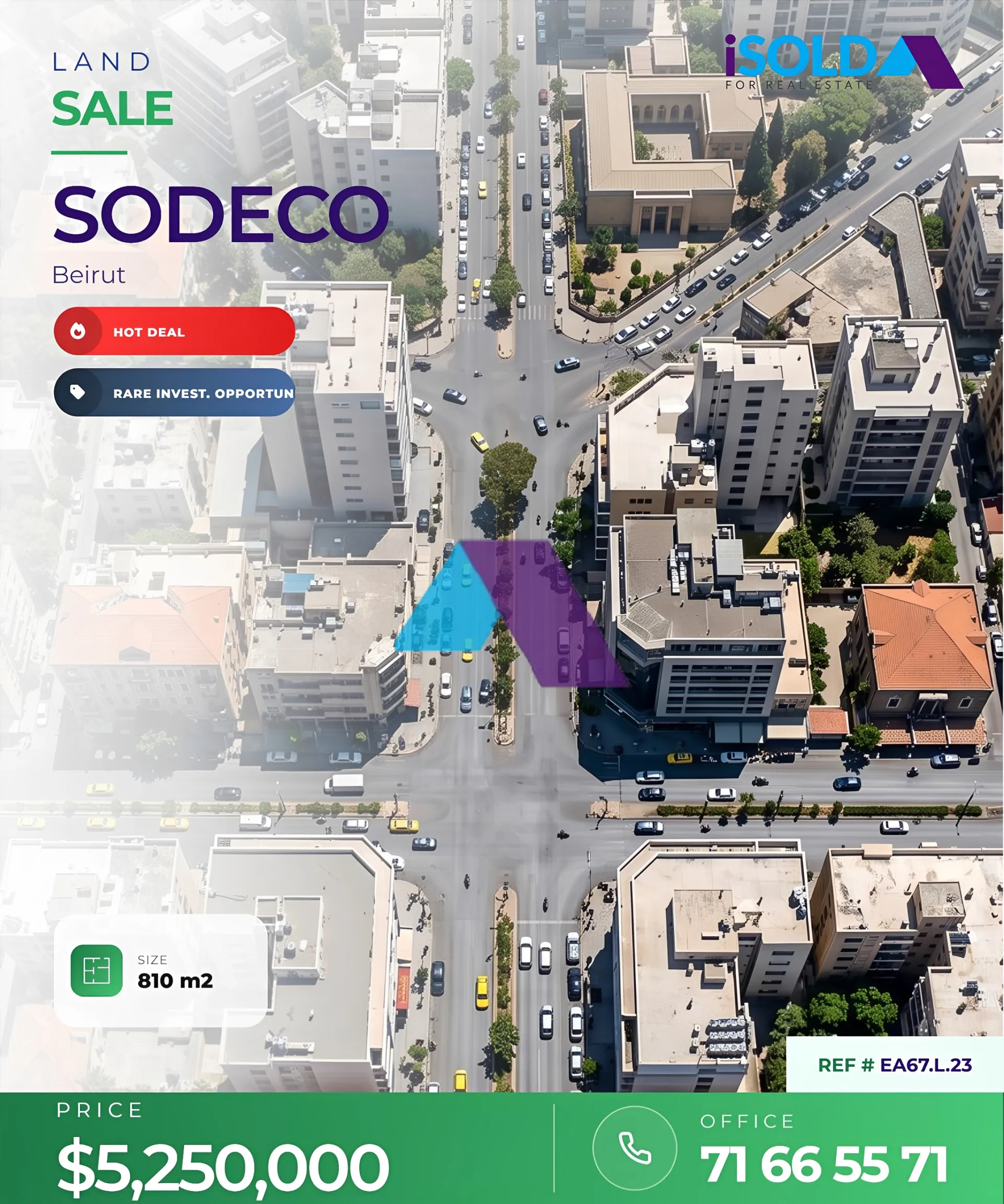 Land for sale in Sodeco, Beirut, Lebanon