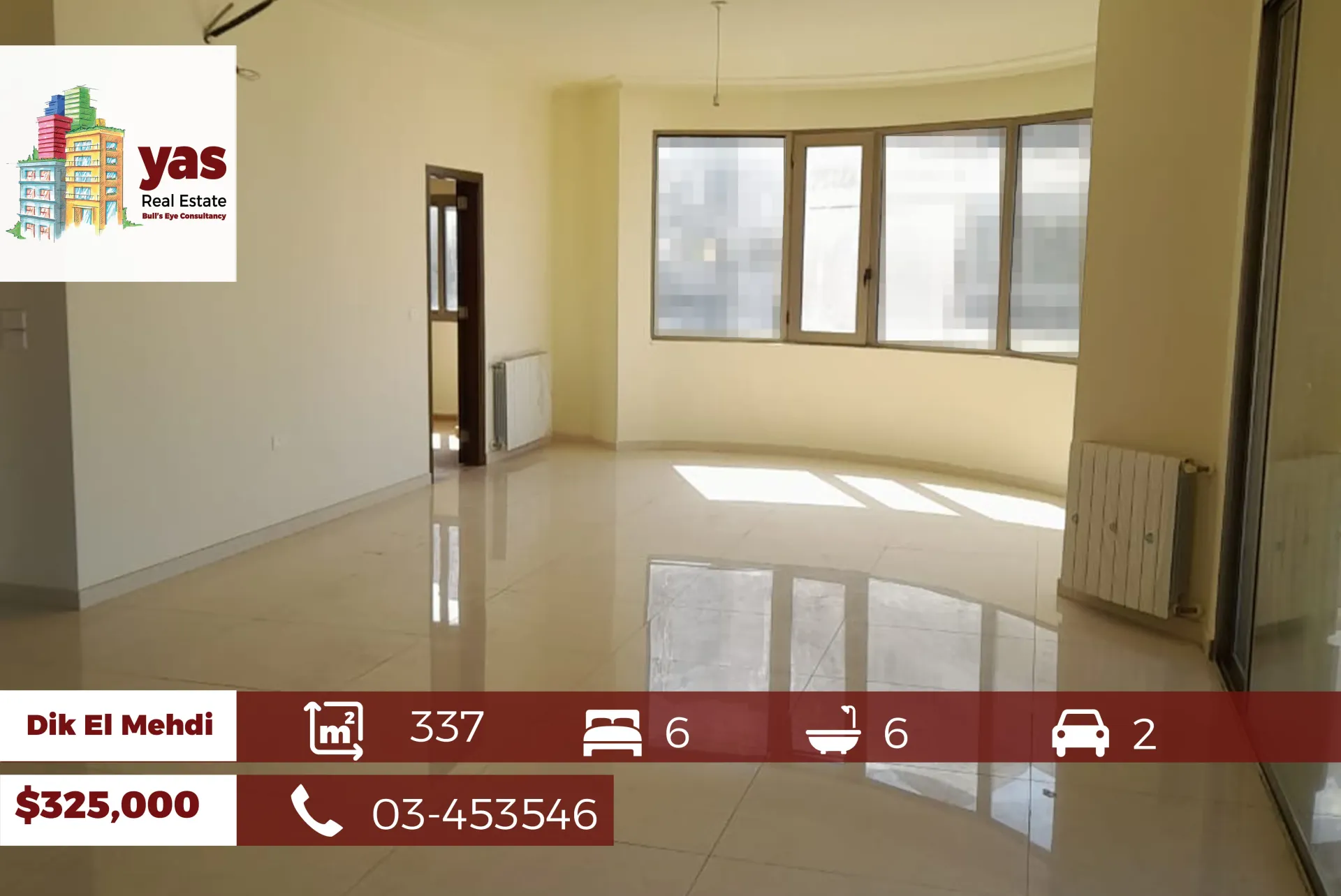 Apartment for Sale in Dik El Mehdi - 3 bed, 3 bath