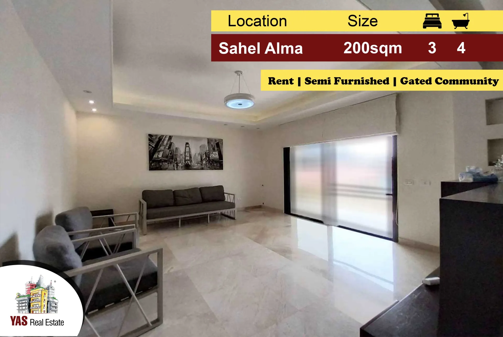 Apartment for Rent in Sahel Alma