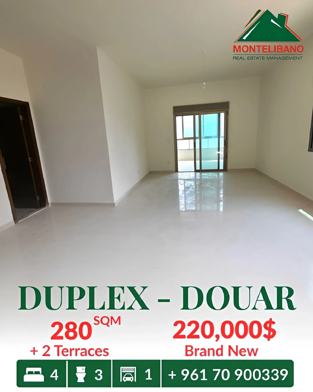 Apartment for sale in Douar, Lebanon - 4 bed, 3 bath
