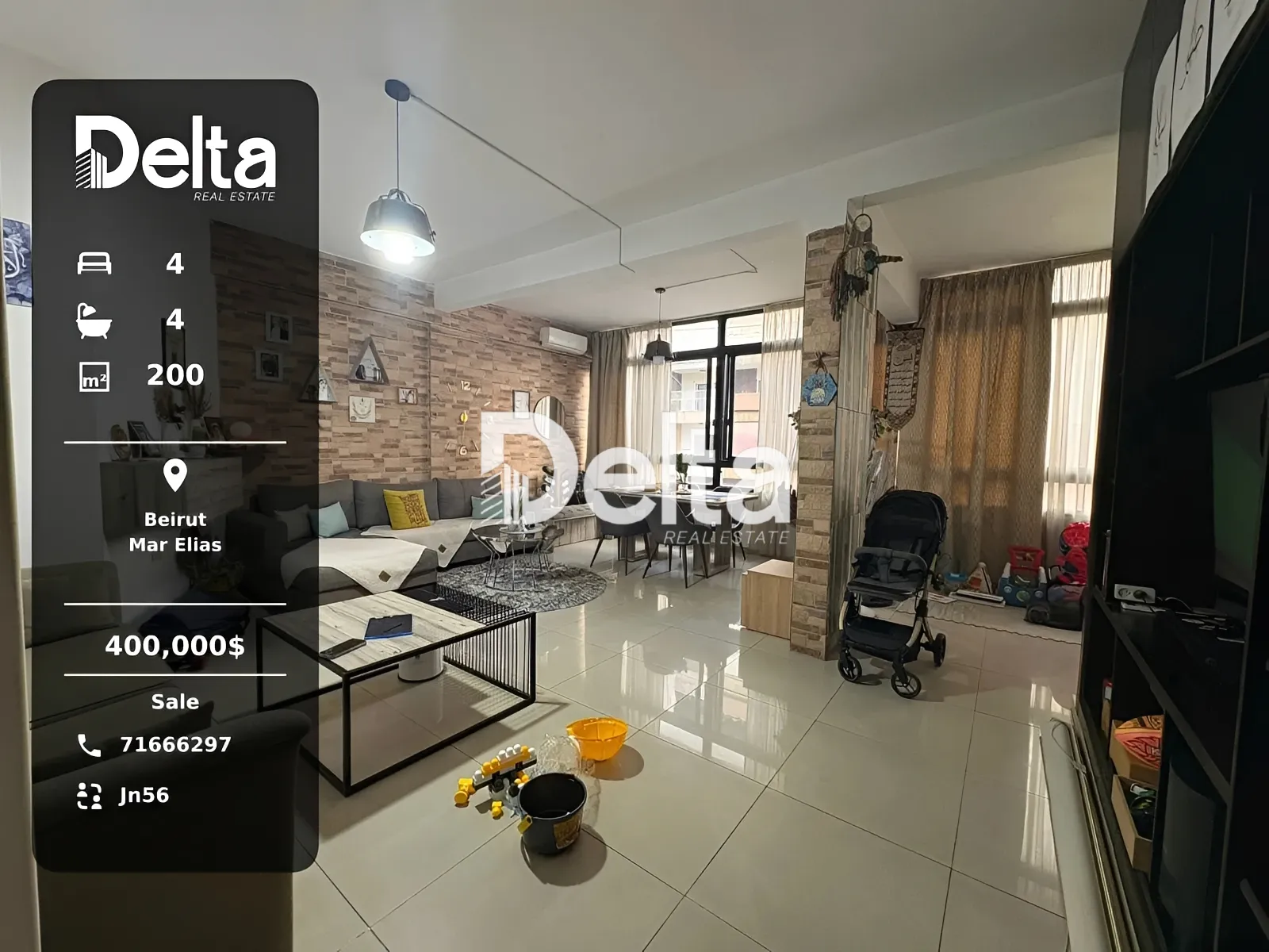 Apartment for sale in Mar elias, beirut, lebanon - 4 bed, 4.0 bath